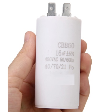 คาปาซิเตอร์ CBB60 ตัวเก็บประจุมอเตอร์ คาปาปั้มน้ำ ใส่เครี่องน้ำปัม ตัวเก็บประจุมอเตอร์ 12.5UF - 16UF -60UF