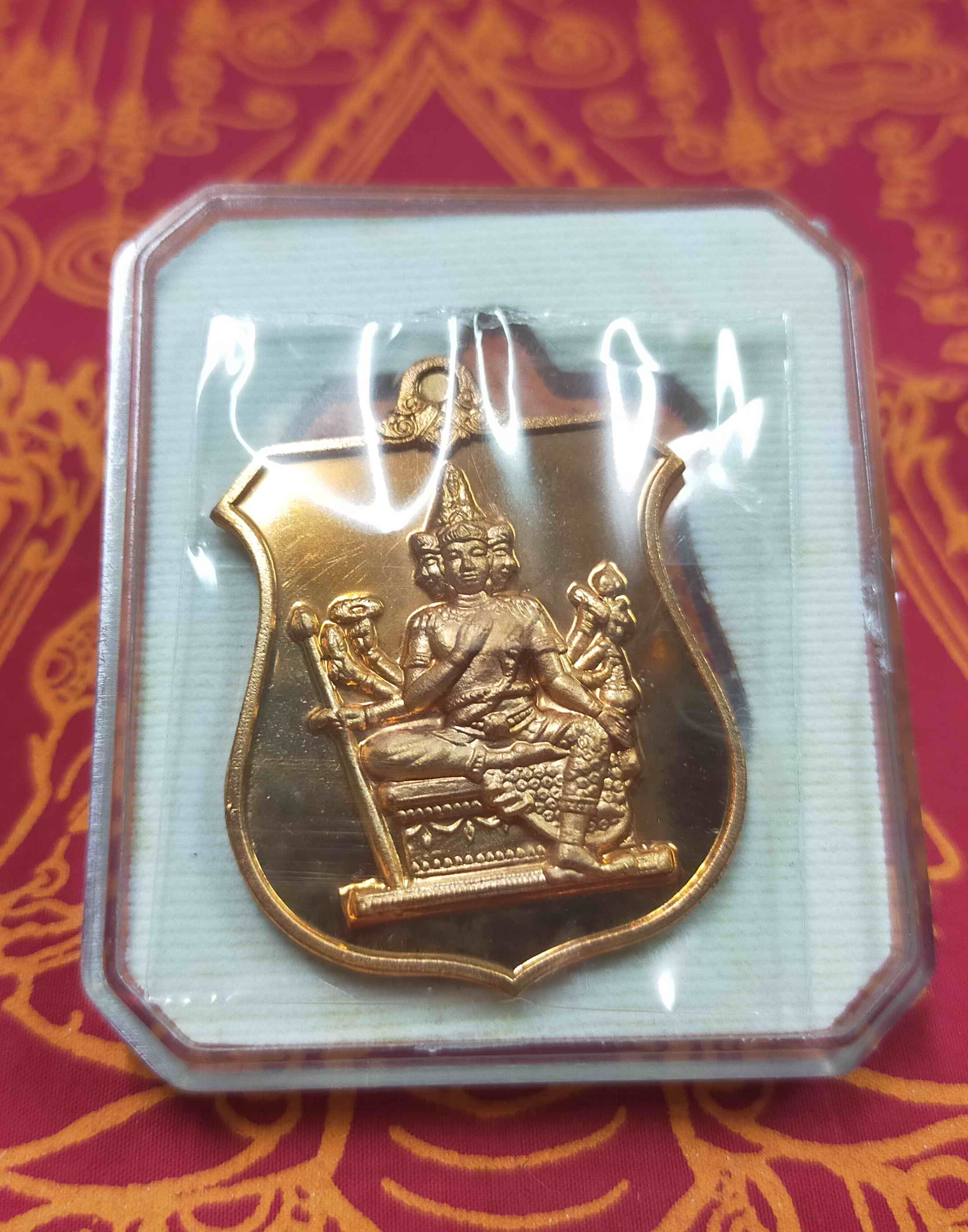 หลวงพ่อชำนาญ วัดบางกุฎีทอง จ.ปทุมธานี เหรียญพระพรหม งานเป่ายันต์พรหมครั้งที่ 13 ปี 2556 เนื้อทองแดงพ่นทราย กล่องเดิม พระแท้ วัตถุมงคลดี โดย sukpra (ศุขพระ)