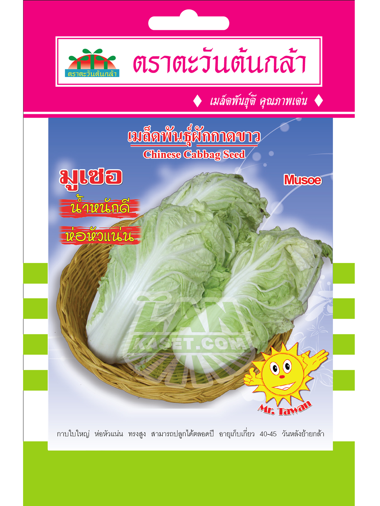 V25 เมล็ดพันธุ์ผักกาดขาว มูเซอ