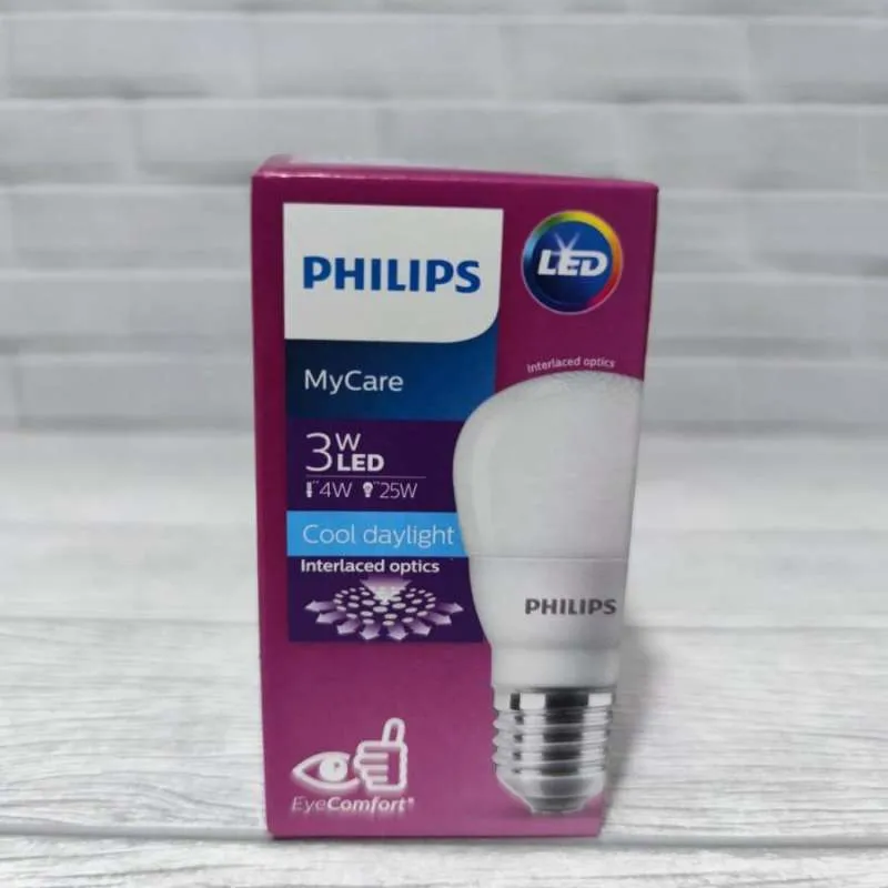 PHILIPS หลอดไฟฟิลลิป์ LED 3W ขั้ว E27 รุ่น My care หลอด มีให้เลือกแสงขาว ออกบิลภาษีได้ สำเนา