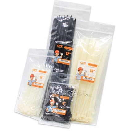 CCS เคเบิ้ลไทร์ CABLE TIES หนวดกุ้ง สายรัดของ ขนาด 4นิ้ว 6นิ้ว 8นิ้ว แบรนด์CCS