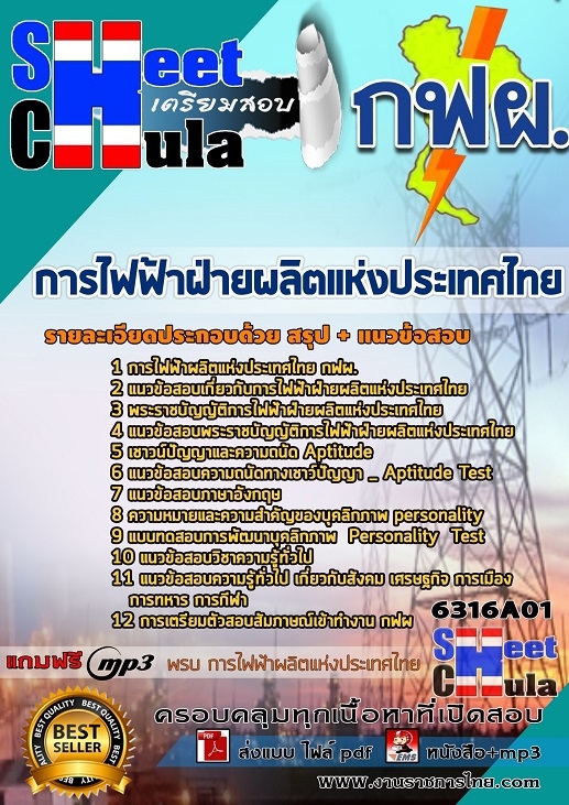 แนวข้อสอบ การไฟฟ้าฝ่ายผลิตแห่งประเทศไทย (กฟผ) 2568