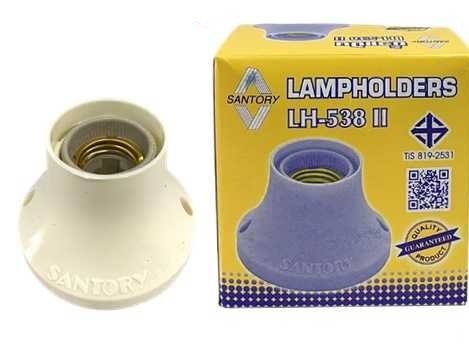 SUNTORY ขั้วแป้นเกลียว ทรงใหญ่ รุ่น LH538 E27 ขั้วเกลียว รุ่นใหญ่ทองเหลืองแท้ รุ่นกล่อง ซันโตรี่) 1อัน SUNTORY