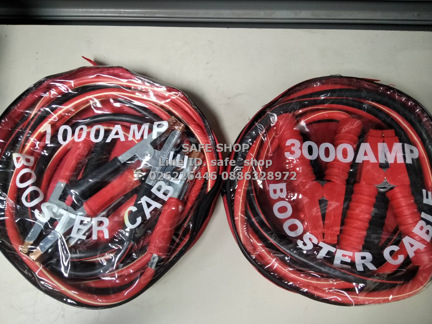 สายพ่วงแบตเตอรี่รถยนต์ สายพ่วงแบตอย่างดี ใช้ได้จริง ยาว3เมตร ราคา 350-450บาท SAFE SHOP คลองถม