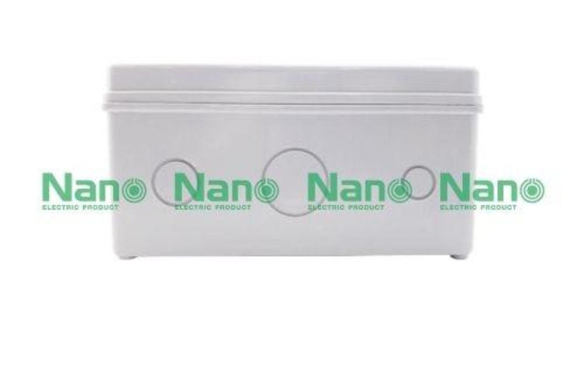NANO กล่องกันน้ำพลาสติก บ๊อกกันน้ำ PVC ขนาด 8x8x4 นิ้ว รุ่น NANO-206W สีขาว