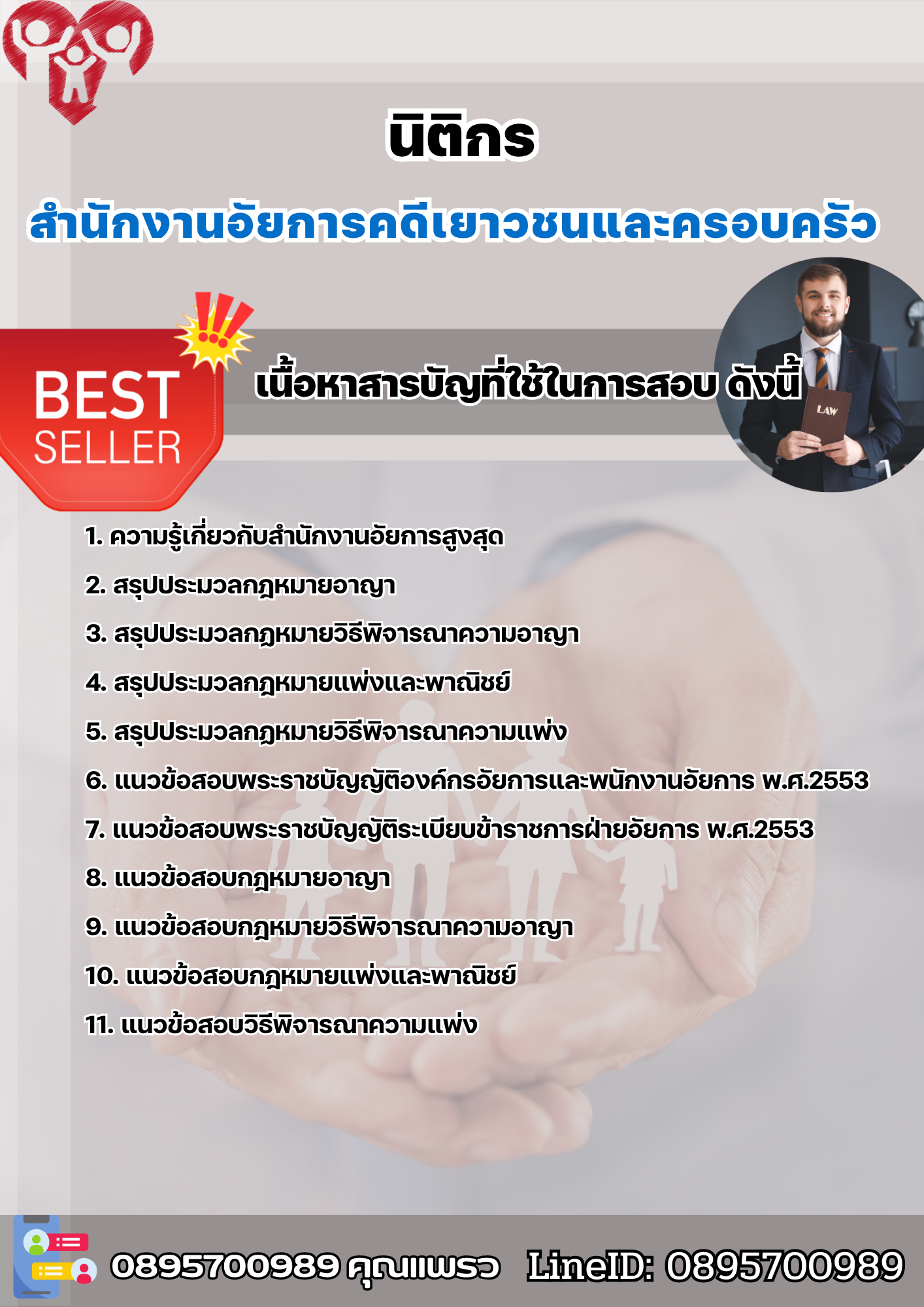 แนวข้อสอบนิติกร สำนักงานอัยการคดีเยาวชนและครอบครัว 2568