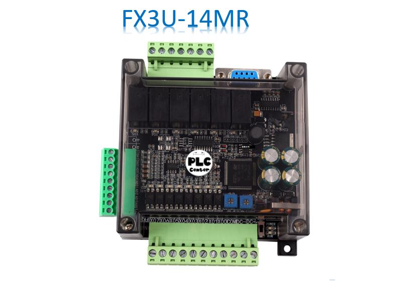 PLC BOARD FX3U-14MR+6AD+2DA+1RS485 (รุ่น TOP มีแบตเตอรี่ Backup)