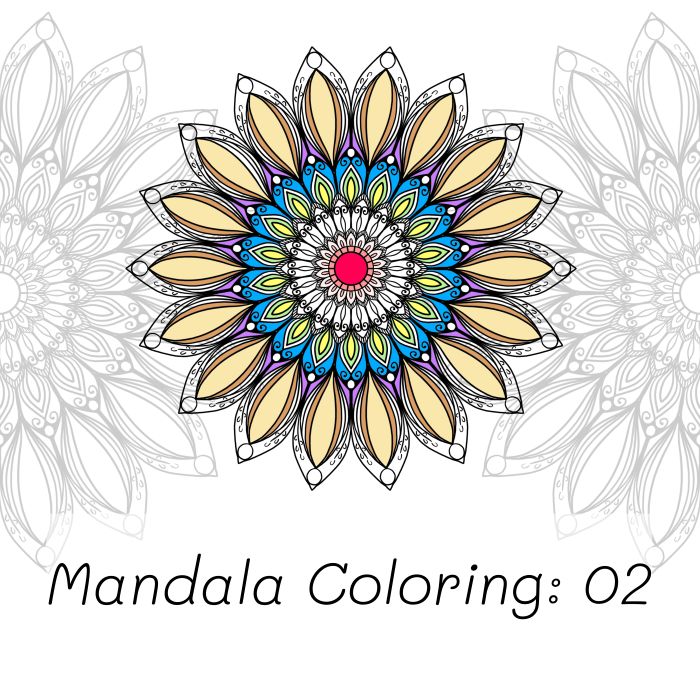 สมุดภาพระบายสี Mandala 30 ภาพไม่ซ้ำแบบ