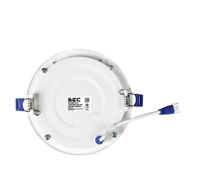 โคมไฟฝั่งฝ้า ดาวน์ไลท์ DOWNLIGHT LED 6นิ้ว BLADE 12W BEC แบบกลม แสงขาว แสงส้ม