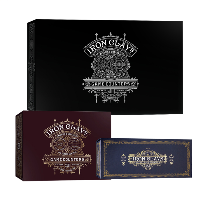 Iron Clays 100 / 200 / 400 Premium Gaming Counters for Board Game