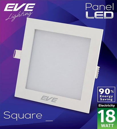 EVEโคมดาวไลท์ โคมฝั่งฝ้า 18W เหลี่ยม LED Downlight TD Daylight แสงขาว A1