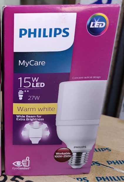 PHILIPS หลอดไฟแอลอีดี ฟิลลิป์ 15W รุ่นสว่างรอบทิศทาง E27 T70 ฟิลลิป์ 1หลอด แสงขาว แสงส้ม