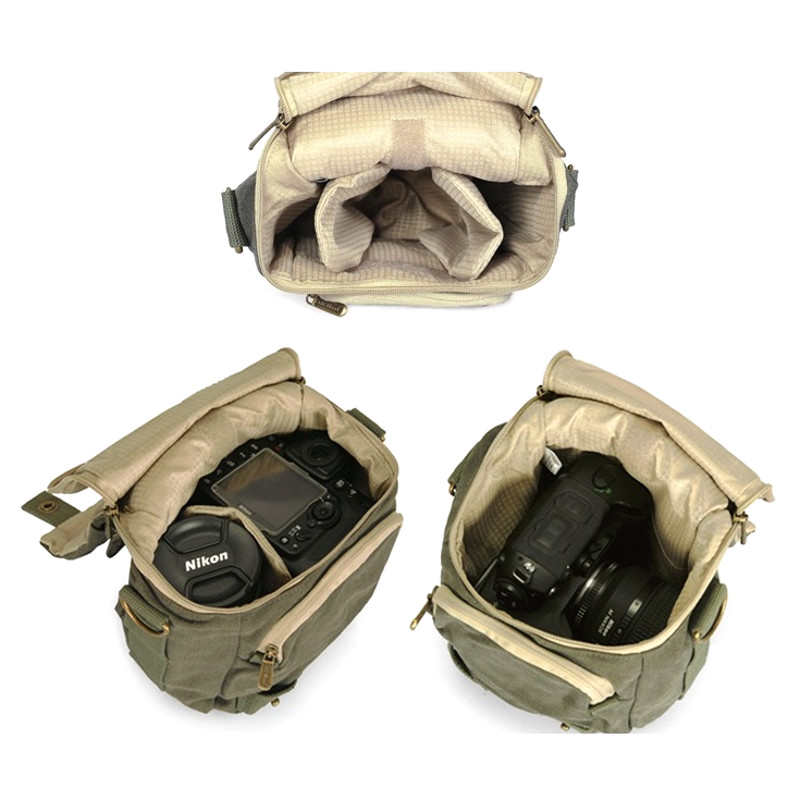 Driftwood Canvas Camera Bag กระเป๋ากล้อง รุ่น 7609 สีกากี