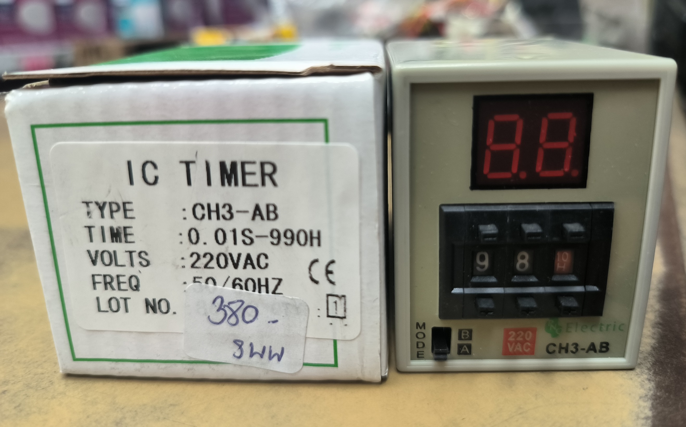 ไทมเมอร์ตั้งเวลา ดิจิตอล รุ่นAH3-DM +ของแท้ แบรน์PED Delay TimerRelay ตั้งค่าใช้งาน 0.01S ~ 990H ตัวจับเวลาหน่วงเวล จอแสดงผล LED 220V ประกัน3เดือน
