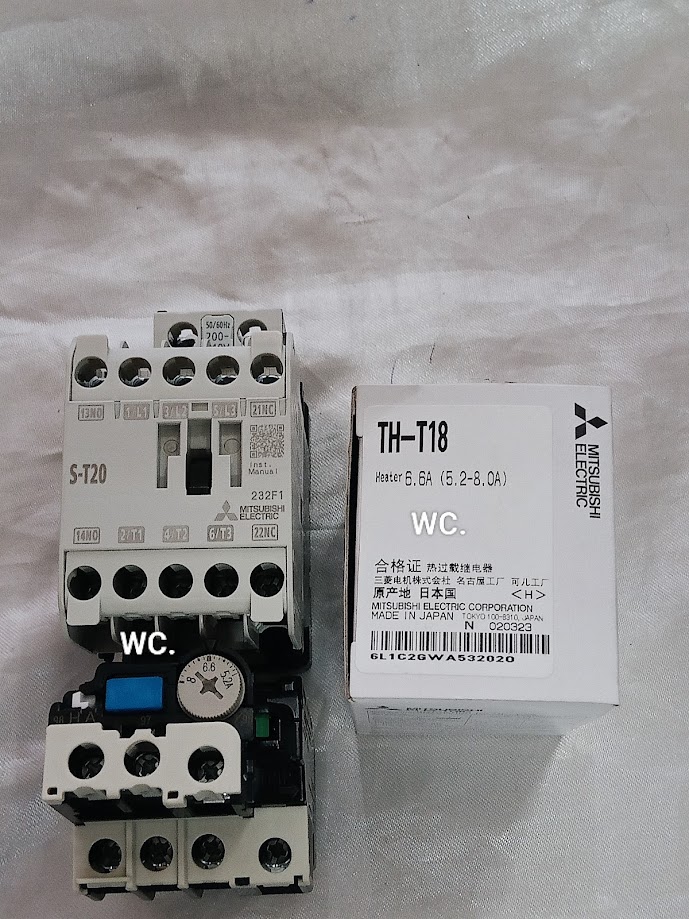 MITSUBISHI ชุดแมกเนติก S-T20 มาพร้อม โอเวอร์โหลด TH-T18 6.6A กลาง (MSO-T20) มิตซูบิชิ ครบชุด Magnetic +oveload ออกใบกำกับภาษีได้