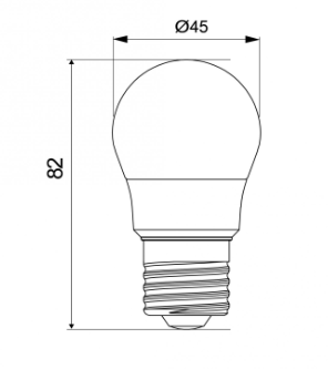 หลอดไฟโตชิบา LED A-Bulb รุ่น A45 ขนาด 4 วัตต์ ขั้ว E27 ทรงลูกแพร์ แสงขาว แสงส้ม และแสงคลู