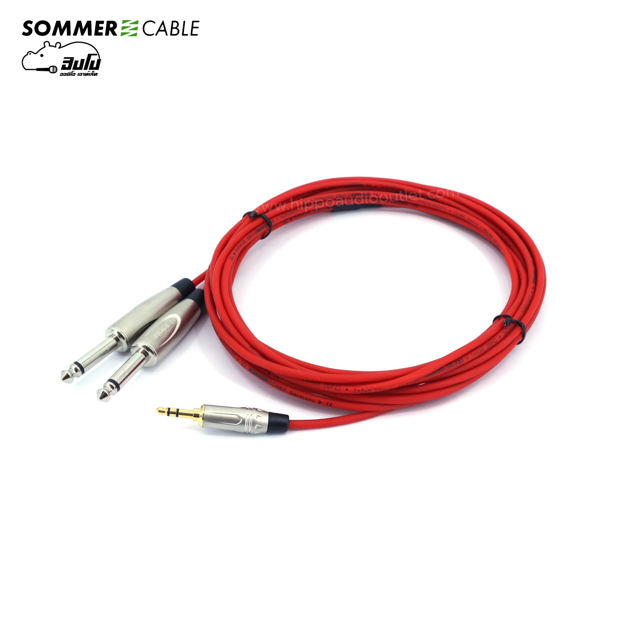 สาย SOMMER 3.5TRS 6.35 TSx2 SC B5 05 RED(สีแดง) (SP1)