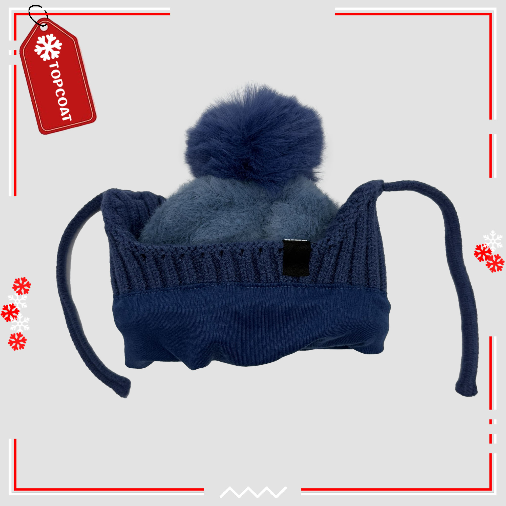 เซ็ทกันหนาวหมวกพร้อมผ้าพันคอสำหรับเด็ก ดีไซน์บุขนจุกเฟอร์ ผ้านิ่ม ใส่สบาย