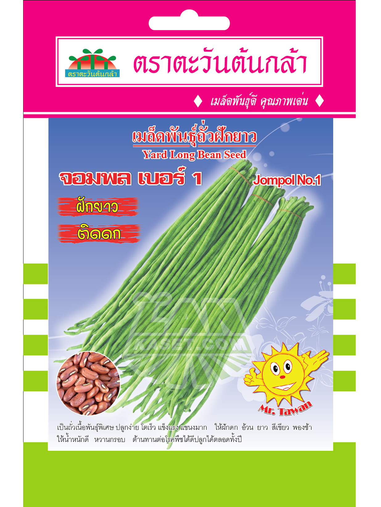 V20 เมล็ดพันธุ์ถั่วฝักยาว จอมพลเบอร์ 1