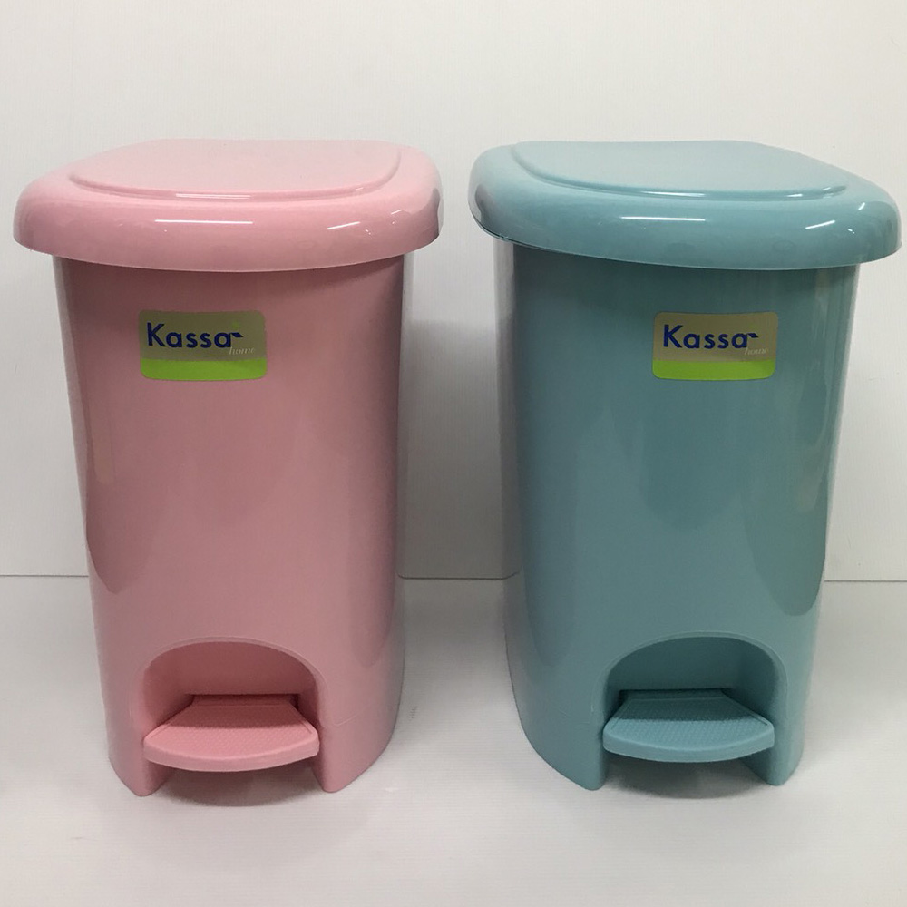 ถังขยะเท้าเหยียบ รูปไข่ 14 ลิตร (สีเดียว)