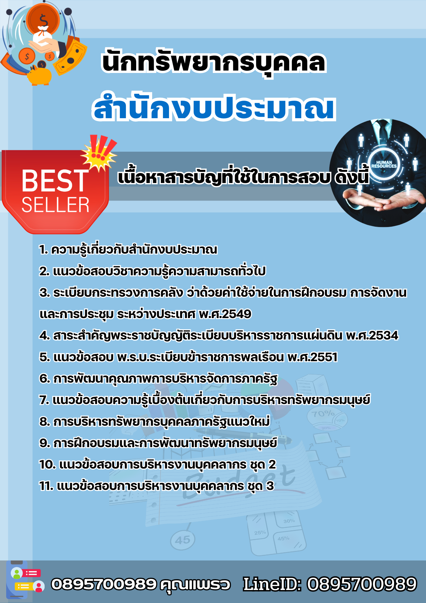 แนวข้อสอบนักทรัพยากรบุคคล สำนักงบประมาณ 2568