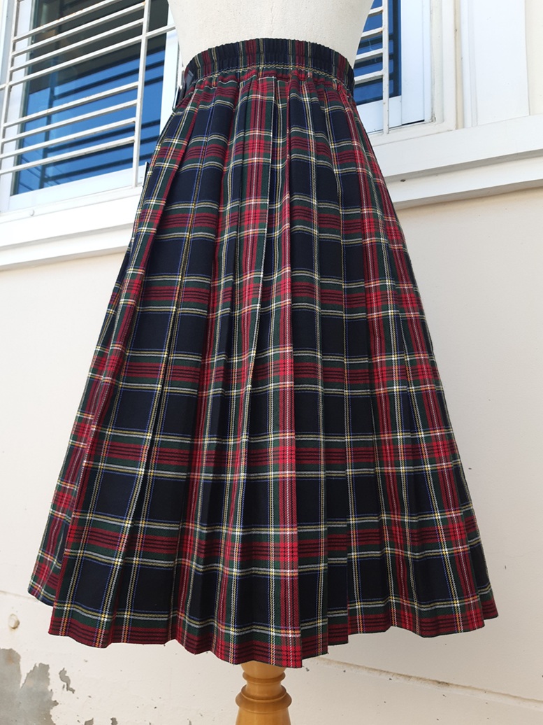 กระโปรงพลีทจีบรอบลายสก็อต