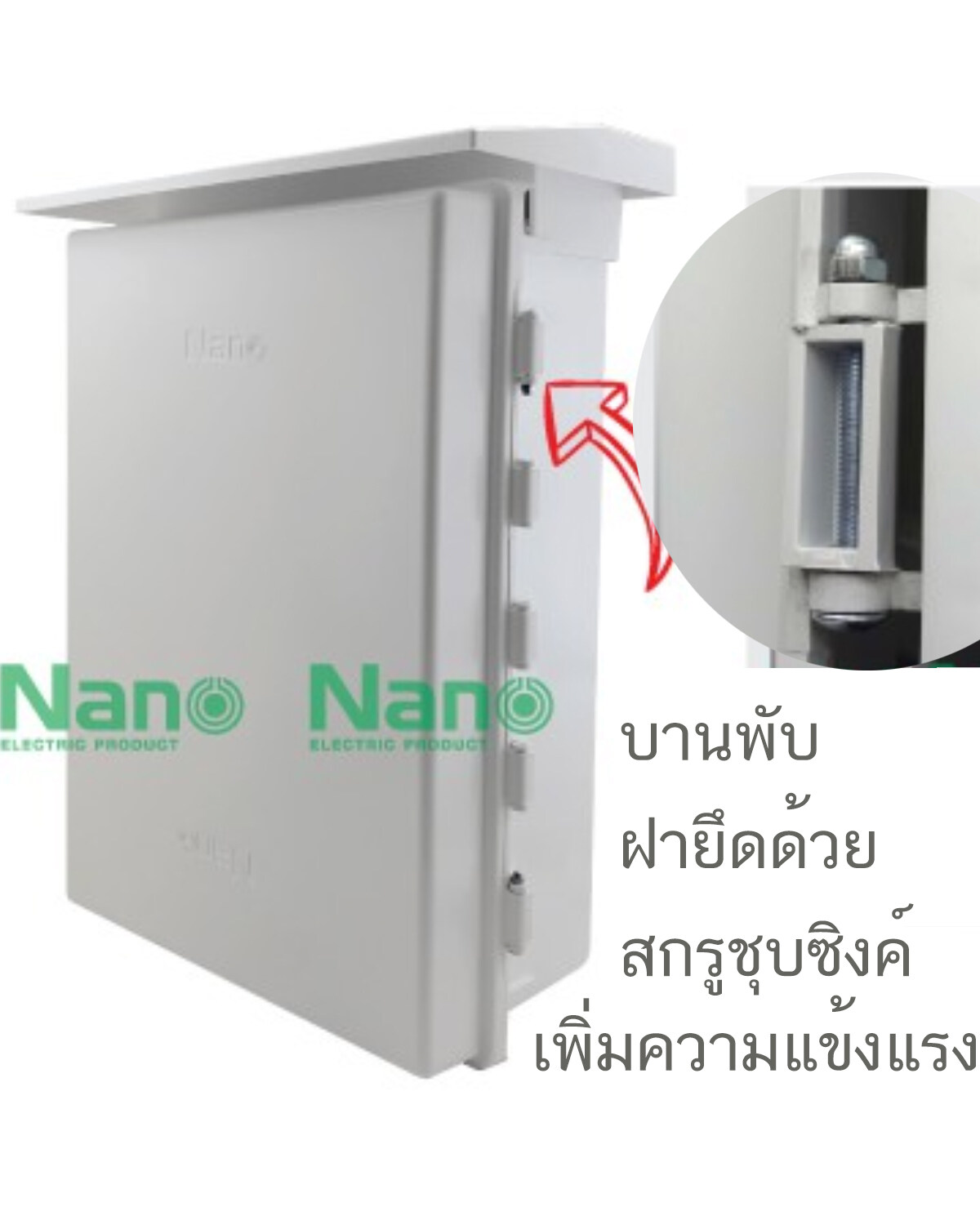 NANO ตู้พลาสติกกันฝน ตู้กันน้ำ เบอร์ 4 NANO 15x21x8 นิ้ว (1 ชิ้น/กล่อง) NANO-104 สำหรับใส่อุปกรณ์ภายนอก ตู้ใส่ไฟฟ้า