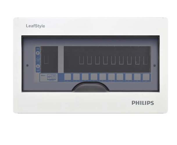 Philips ตู้คอนซูเมอร์ยูนิต (เฉพาะตู้เปล่า) LeafStyle ขนาด 4 6 10 12 ช่อง ฟิลลิป์ โครงโลหะ BODY IRON ตู้เหล็กPHILIPS LeafStyle Consumer Unit steel