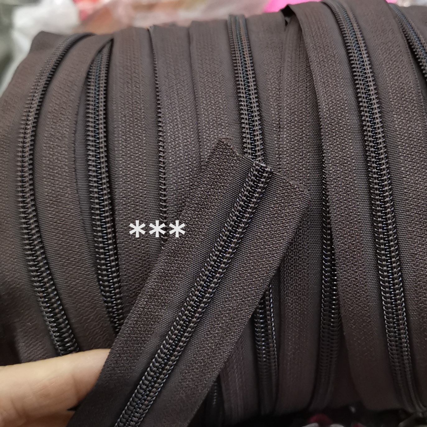 ซิปฟันเบอร์3 สีน้ำตาล 10เมตร