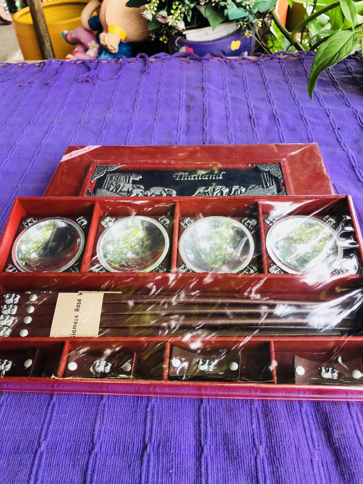 ชุดกล่องตะเกียบไม้พะยูง