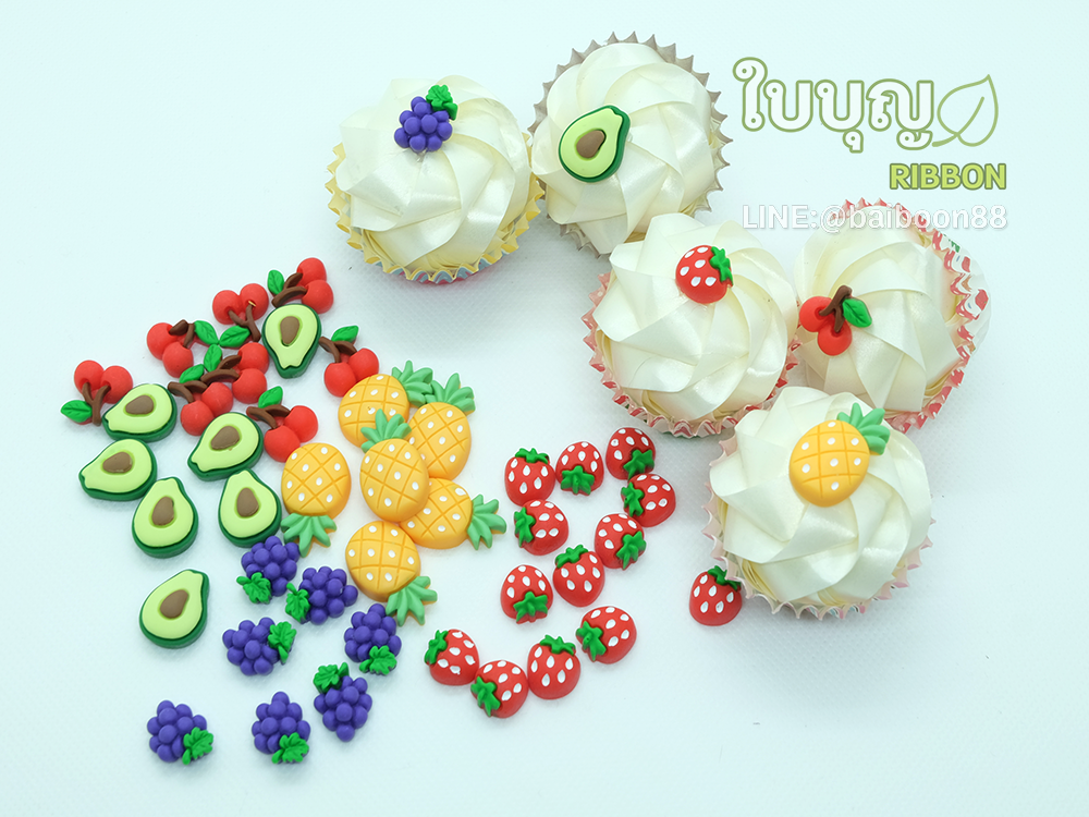 ผลไม้ 3D ตกแต่งเหรียญโปรยทาน (คละแบบ) 100 ชิ้น (รุ่นใหม่ 2023)