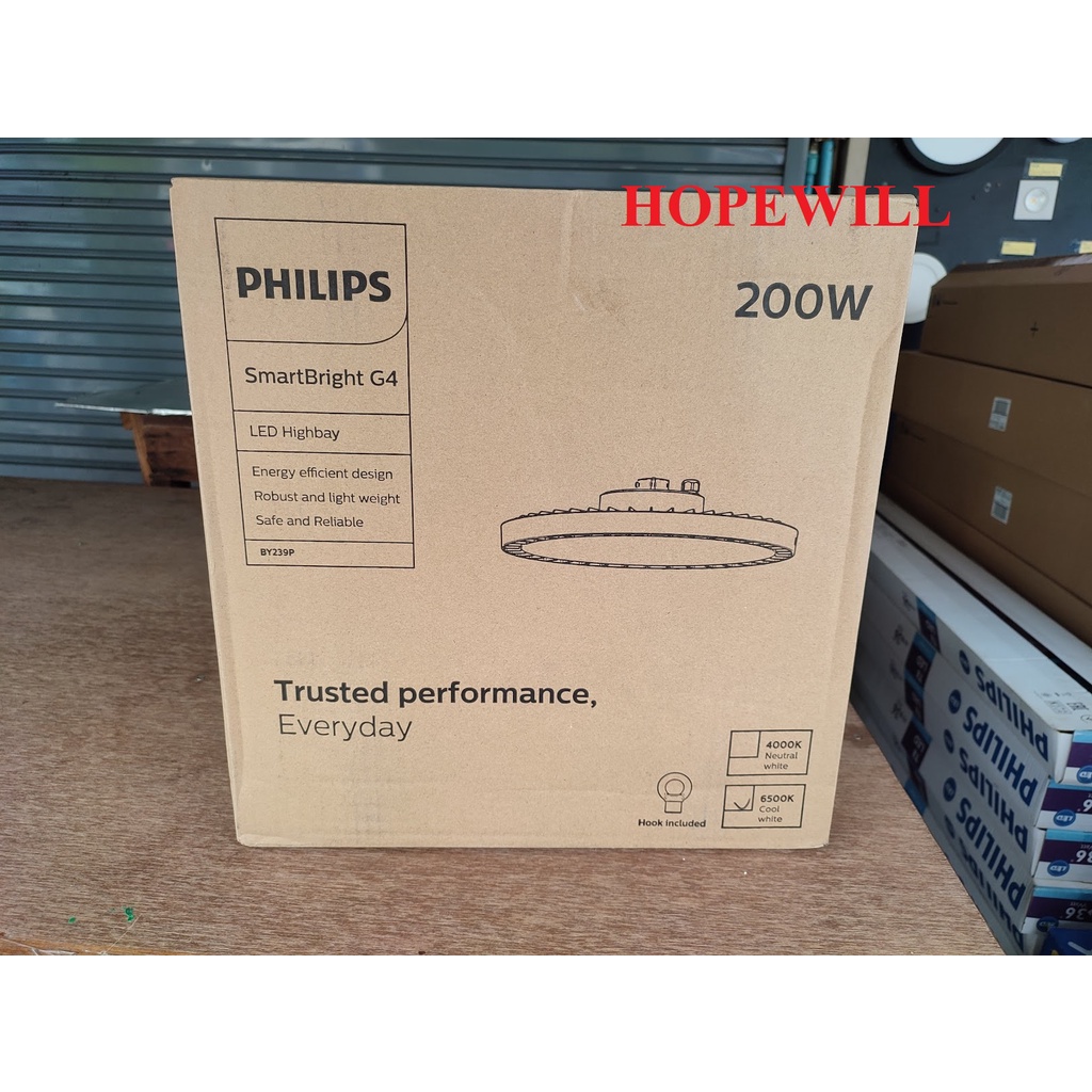 โคมHighbay PHILIPS 200W BY239P SmartBright ฟิลลิป์ ไฮเปย์ฟิลลิป แสงขาว 6500K 24000LM สินค้าร่วมภาษีแล้ว