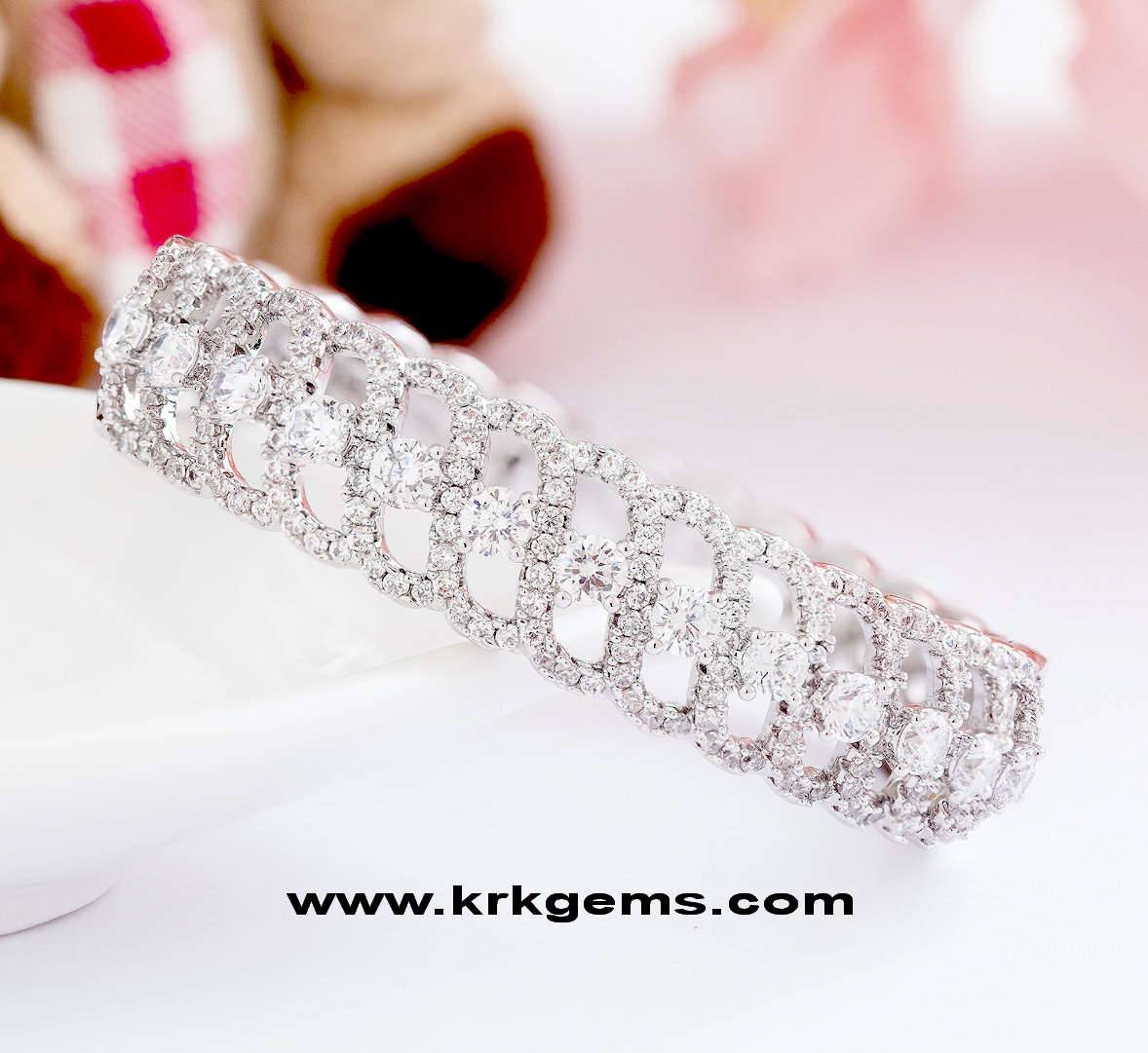 DIAMOND 18K WHITE GOLD BRACELET