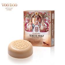 VOODOO CLEOPATRA WHITE SOAP สบู่สมุนไพร ทำความสะอาดผิวหน้าและผิวกาย กลีเซอรีนแท้ 100% ลดผื่นคันลดการอักเสบ 70g.