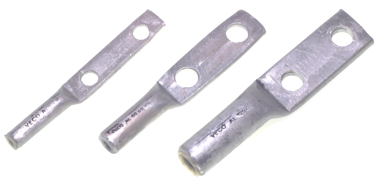 หางปลามิเนียม ย่ำสายมิเนียม อลูมิเนียม 2รู เบอร์25 - 240 Sq.mm. หางปลาอลูมิเนียม Aluminium Compression Terminal