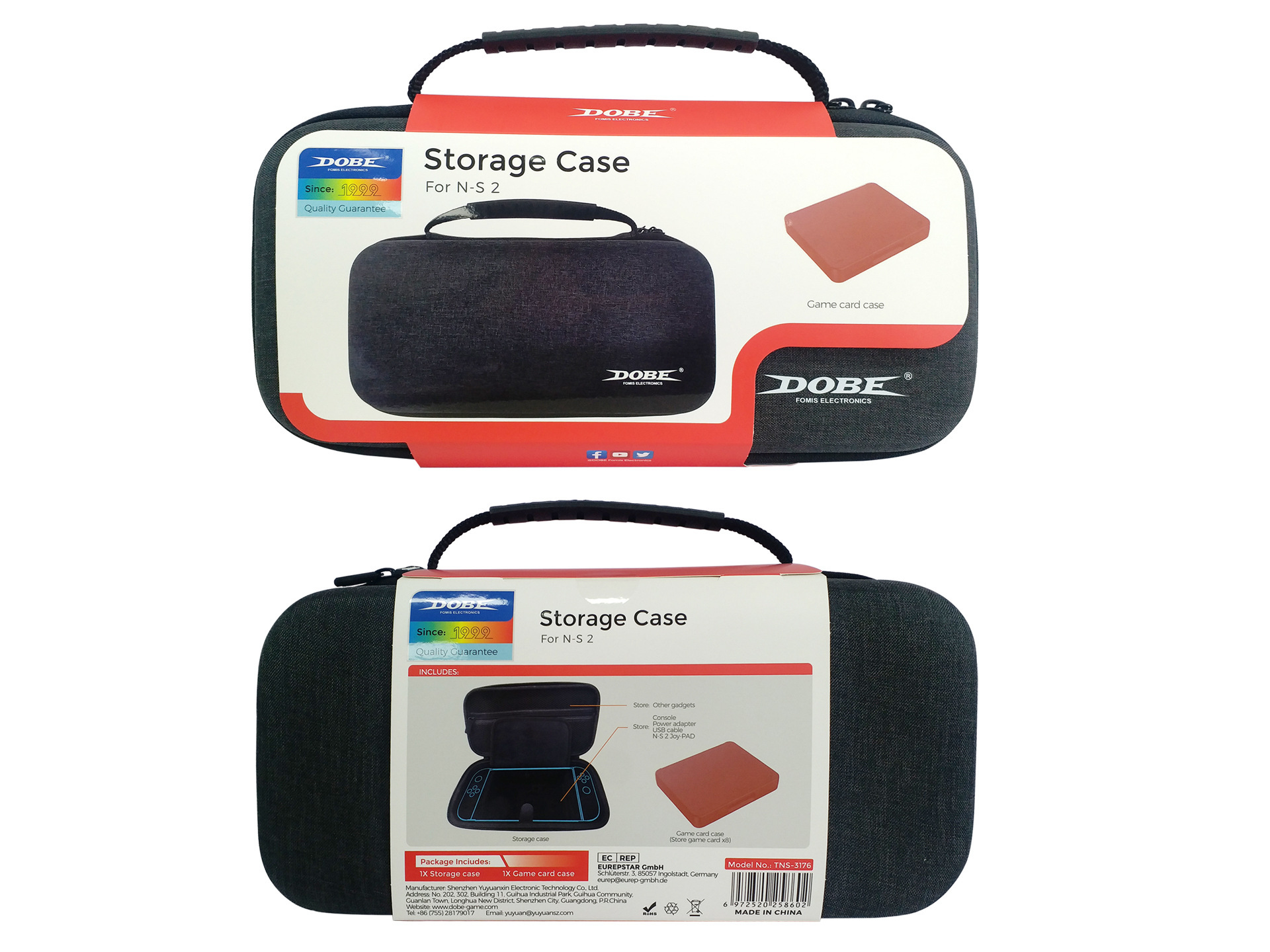 Nintendo Switch 2 : NS2 Storage Case Dobe กระเป๋าไซส์กลาง + ตลับใส่เกม = 8