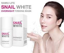 NAMU LIFE SNAILWHITE OVERNIGHT FIRMING MASK 50 ML. นามุไลฟ์ สเนล์ไวท์ โอเวอร์ไนท์ เฟิร์มมิ่ง มาส์ก
