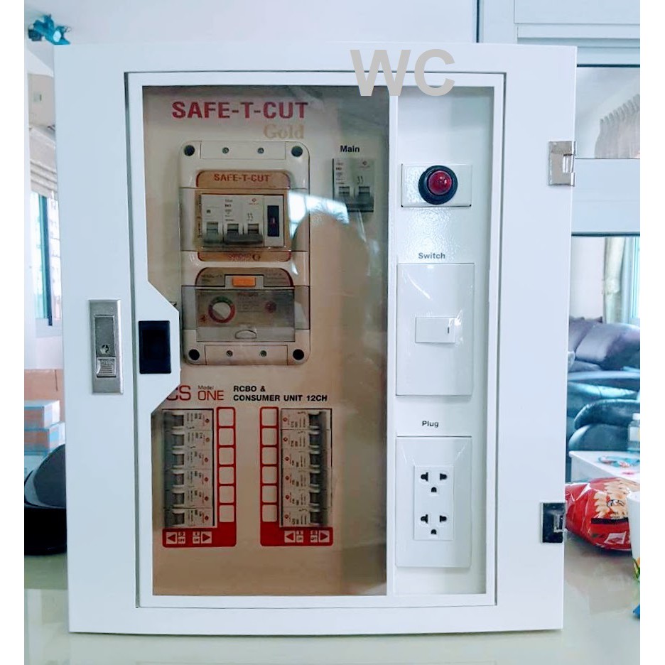 SAFETCUTตู้ไฟกันดูด 2เฟส ตู้ใหญ่ เซฟทีคัท ครบชุด RCBO 12ช่อง 18ช่อง 26ช่อง LOADCENTER 12ช่อง 26ช่อง ตู้ 2เฟส พร้อมลูกและเมน ครบชุด