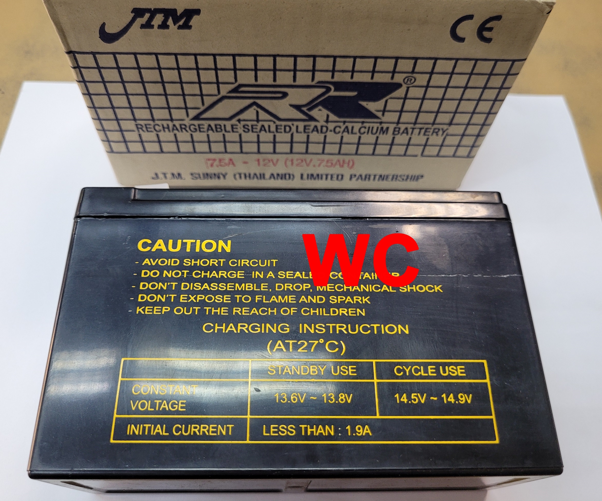 แบตเตอรี่แห้ง 12V 7.5Ah MP7.5A-12V BATTERY ยี่ห้อ RR