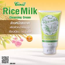 rice milk cleansing cream 180 ml. ครีมทำความสะอาดผิวหน้าสูตรน้ำนมข้าว