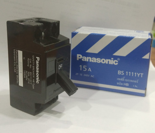 เบรกเกอร์พานาโซนิค PANASONIC 10A 15A 20A 30A 40A ชนิด HB 2P รุ่น BS1110YT BS1114YT Safety Breaker พานาโซนิค A1