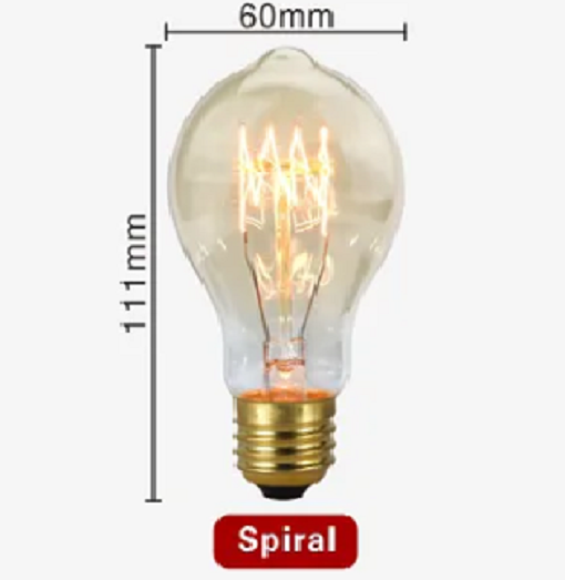 หลอดไฟ โคมไฟ Vintage Edison Filament หลอดไฟ E27 40W 220V หลอดไฟไส้ edison วินเทจ ตกแต่ง ขั้วE27 T-45 ทรงกลม