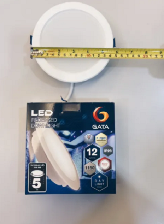 โคมดาวไลท์ GATA Downlight LED ขนาด 12 วัตต์ หน้ากลมและหน้าเหลี่ยม Day, Warm สินค้ารับประกัน 1 ปี