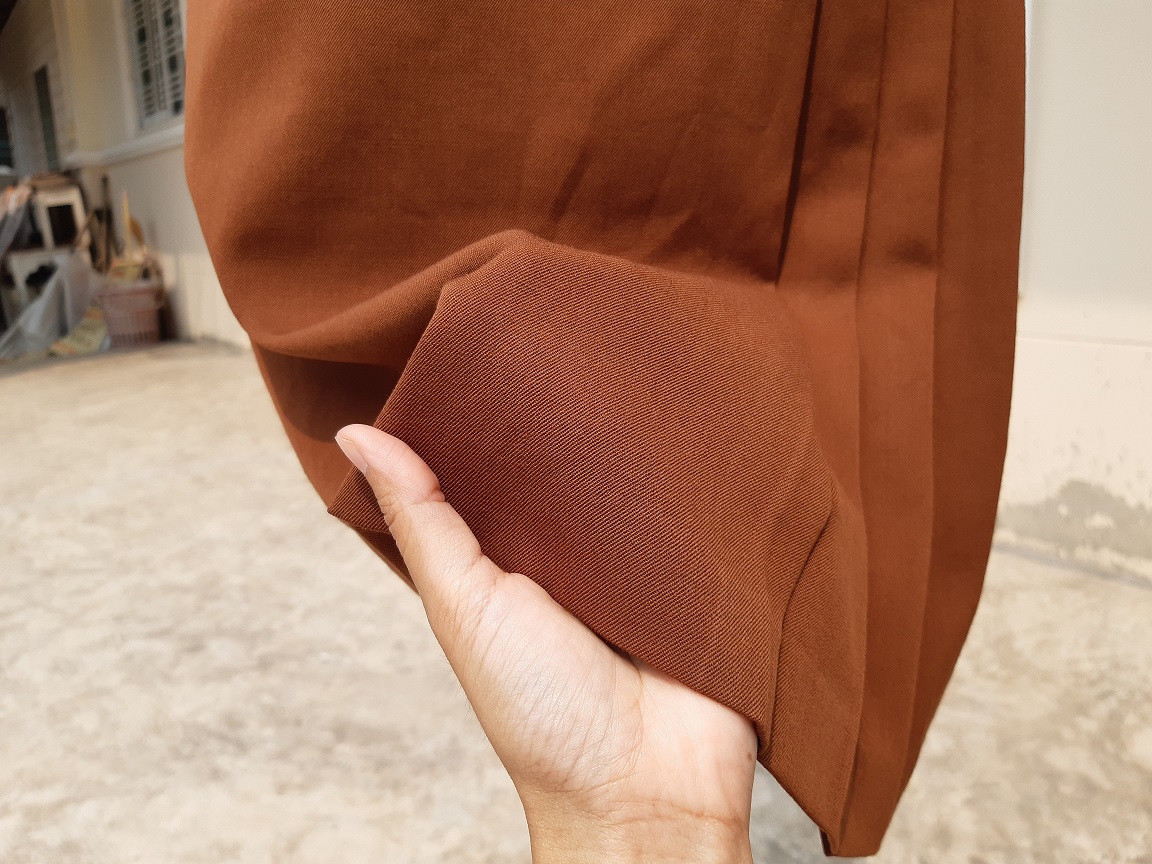 กระโปรงพลีททำงานสีน้ำตาล