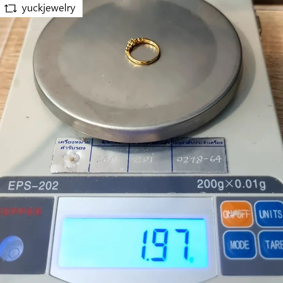 🚫ปิดการขาย(SoIdOut)🚫แหวนทองคำ 18K เพชรเกสร 20 ตัง 1 เม็ด น้ำ 96-97 ความสะอาด vvs-vs เพชรเกสร 1.5 ตัง 6 เม็ด รวม 9 ตัง น้ำ 95-96 ความสะอาด vs ไซส์ 50 น้ำหนัก 1.97 กรัม ราคา 8900.-(Net)