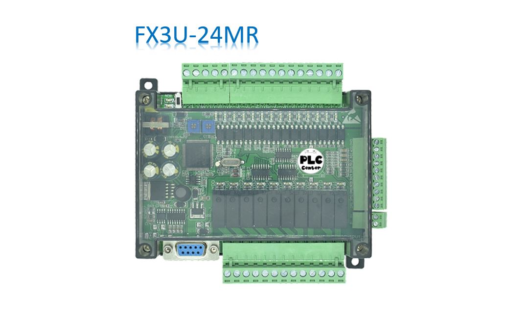 PLC BOARD FX3U-24MR+6AD+2DA+1RS485 (รุ่น TOP มีแบตเตอรี่ Backup)