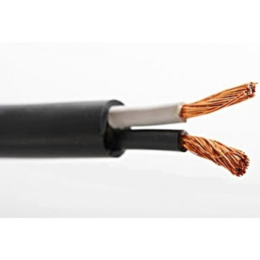 สายไฟ VCT 2x6 ความยาว 100เมตร แบรน์ แอน หรือ ไทยยูเนี่ยน สายดำใช้ภายนอก กำลังไฟสูง ทนต่อแดดและฝนและการเหยียบทับ