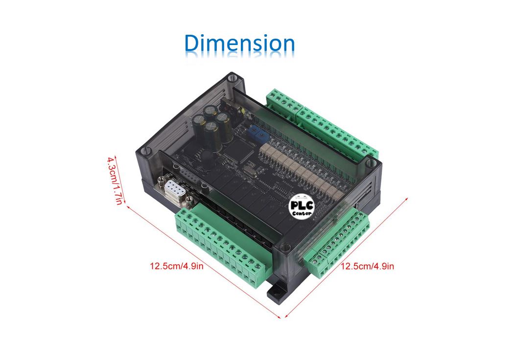 PLC BOARD FX3U-24MT+6AD+2DA+1RS485 (รุ่น TOP มีแบตเตอรี่ Backup)