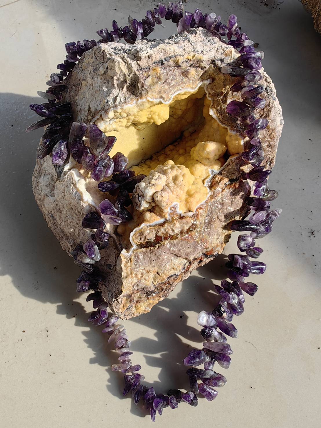 Amethyst Necklace สร้อยคออเมทิตส์ L 70 cm. 995.00 ct.