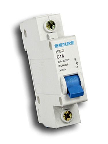 Sense เบรกเกอร์ลูกย่อย เบรกเกอร์ในตู้ไฟฟ้า เซนส์ MCB 1P เลือกขนาด 10A 16A 20A 32A 6kA รุ่น eBG